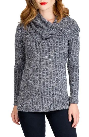 Women's Nom Maternity Ophelia Cowl Neck Maternity Sweater, Size X-Small - Blue | Nordstrom