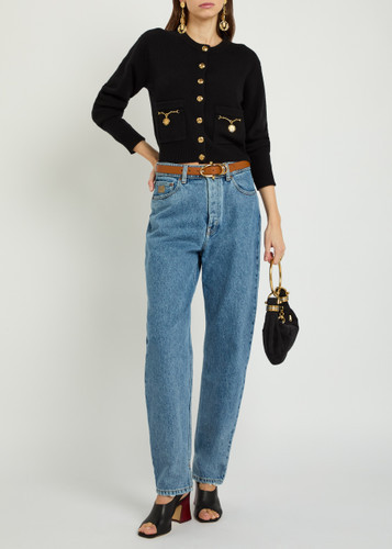 Embellished-pocket wool and cashmere-blend cardigan | Harvey Nichols
