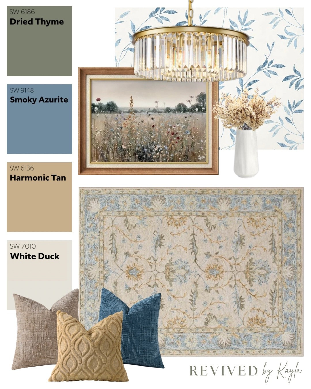 Blue and gold room design mood board 💙✨

#roomdesign #roomdecor #homedecor #homedesign #colorful #modern #cozy #calm #interior #home #decor #livingroom #bedroom #office #sherwinwilliams #wayfair #amazon #moodboard

#LTKHome