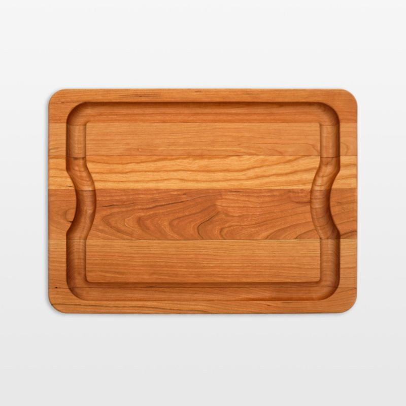 JK Adams BBQ Cherry Carving Board | Crate & Barrel | Crate & Barrel