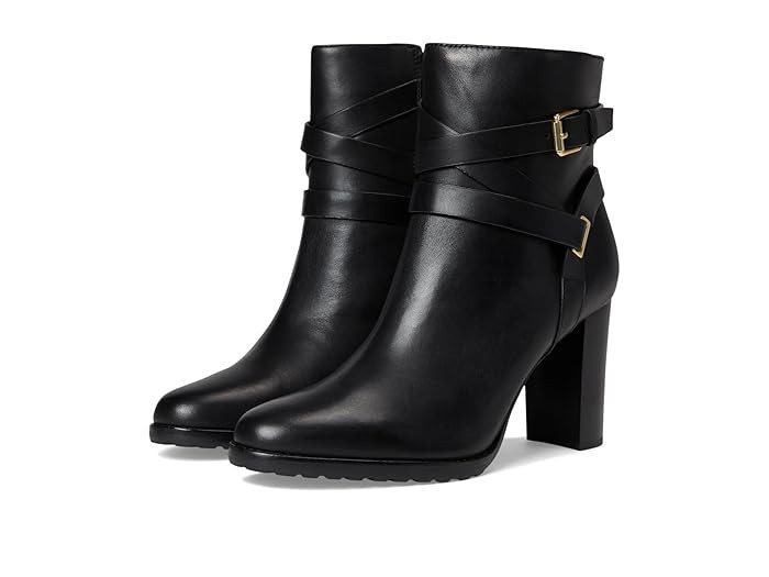 Collins Burnished Leather Bootie Heel | Zappos
