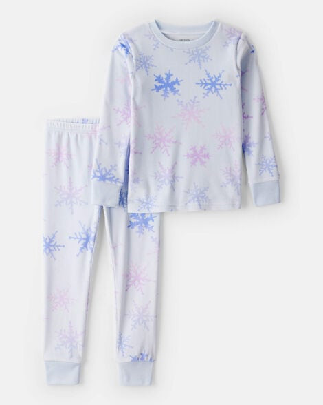Carter's Toddler Girls Girl Snowflake Tie Dye DreamPlush Long-Sleeve Snug Fit 2-Piece Pajamas - Blue 2T Blue | Carter's Inc