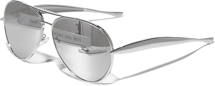GUVIVI Retro Gold Aviator Sunglasses for Women Men 70s Metal Sun Glasses     2026 Metal Oversized... | Amazon (US)