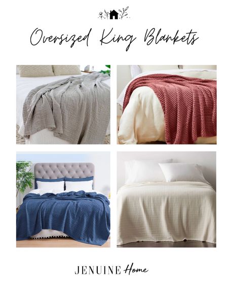 Oversized king blankets for bedding or to use as a decorative throw at the end of your bed. Chunky knit blanket, waffle weave blanket or muslin gauze blankets in multiple color options! 

Bedroom, bedding, Casaluna, parachute brand, quince brand

#LTKhome