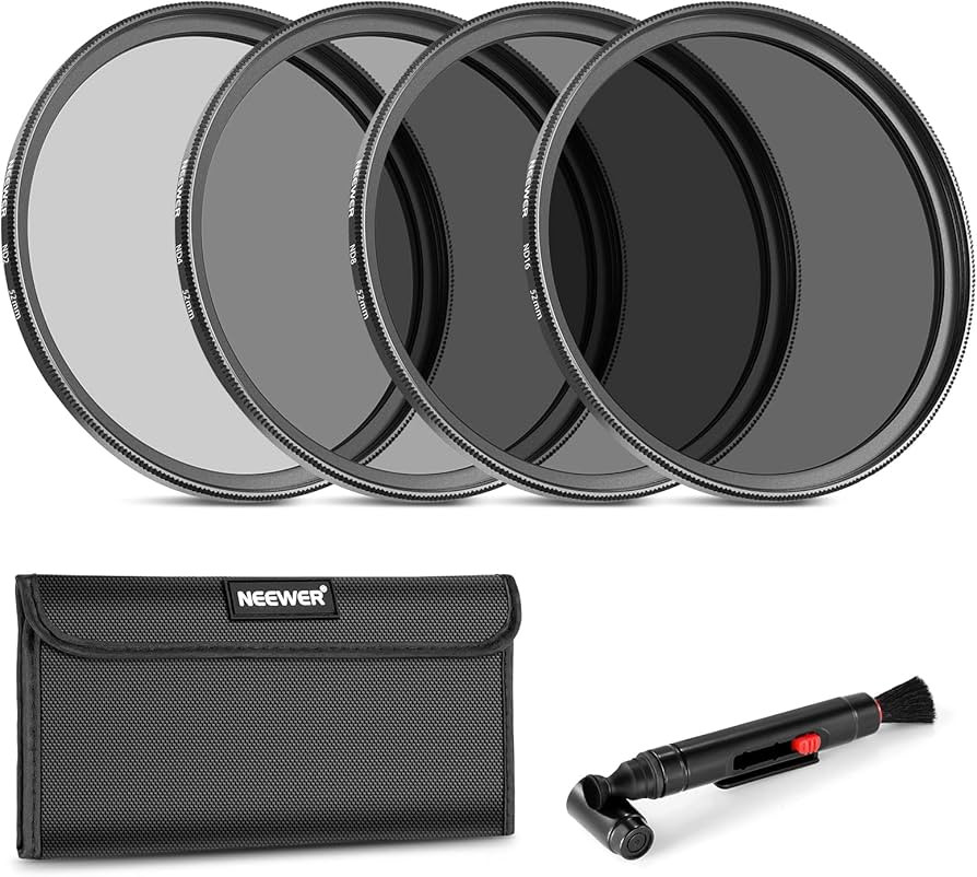 NEEWER 52mm ND Lens Filter Kit: ND2 ND4 ND8 ND16, Lens Cleaning Pen, Filter Pouch Neutral Density... | Amazon (US)