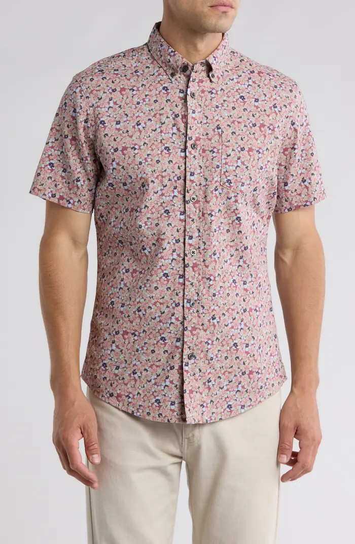 Floral Poplin Short Sleeve Button-Down Shirt | Nordstrom Rack