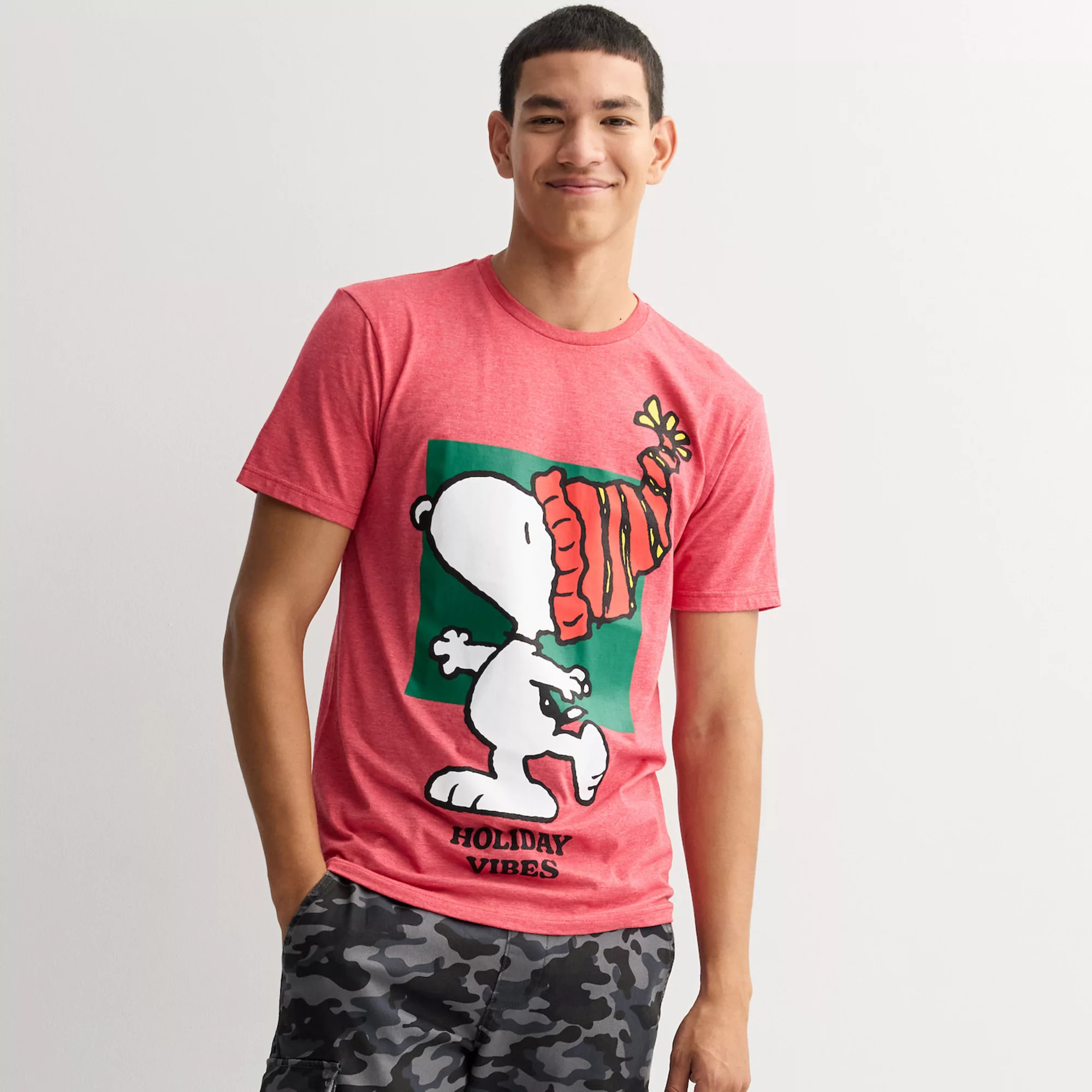 Men's Peanuts Snoopy Holiday Vibes Graphic Tee | Kohl's