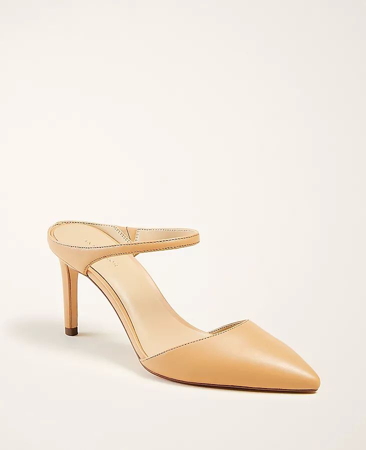 Jodie Leather Mule Pumps | Ann Taylor | Ann Taylor (US)