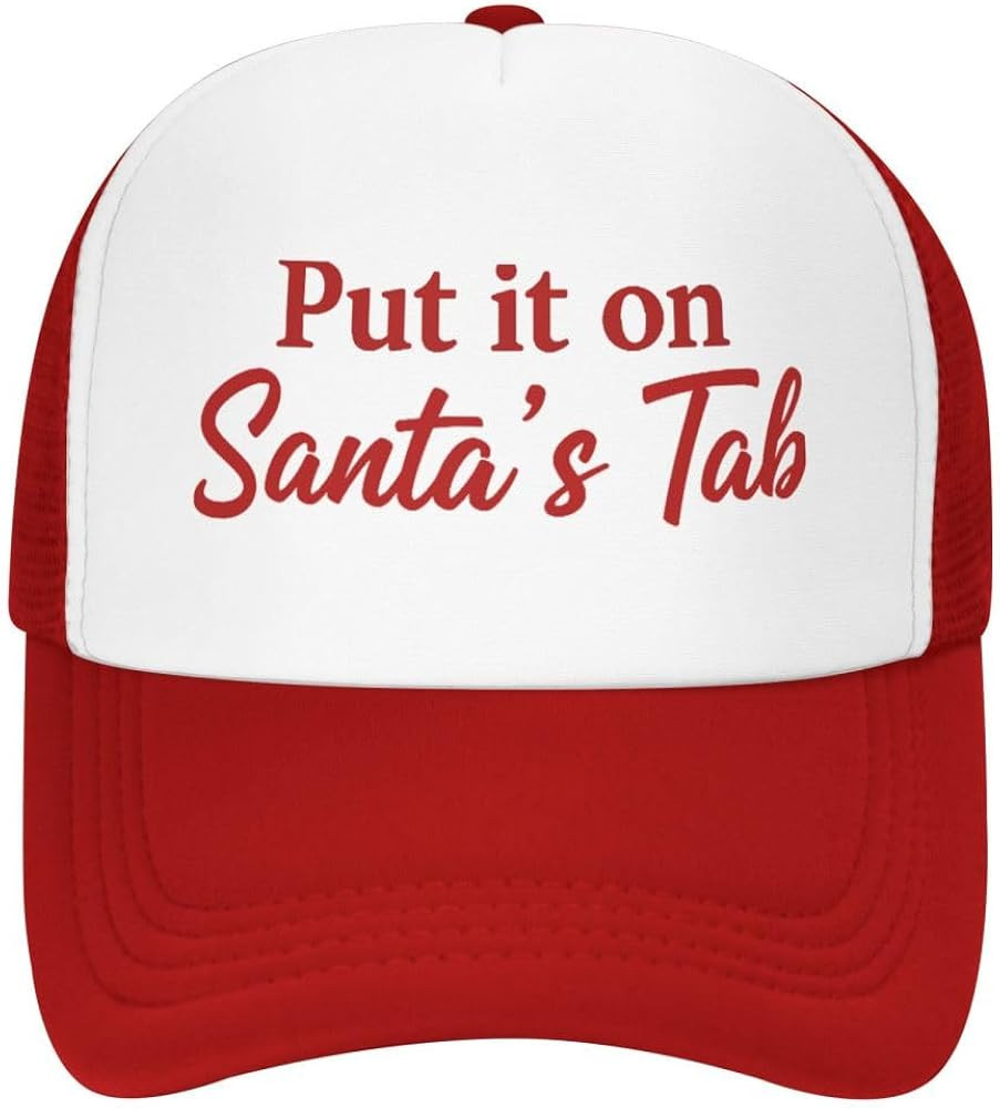 funny christmas trucker hat for women Party Christmas holiday hat foam Two Tone Trucker Hat | Amazon (US)