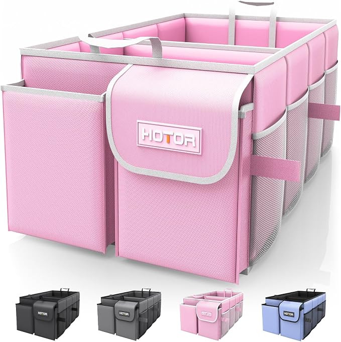 HOTOR Trunk Organizer for Car - Car Organizer, Foldable Trunk organizer for SUVs & Sedans, Sturdy... | Amazon (US)