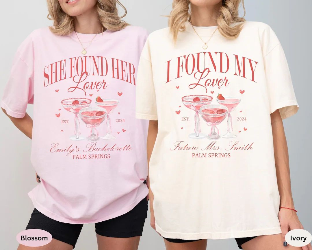 She Found Her Lover Bachelorette Shirts, Custom Bachelorette Party Shirts, Luxury Bach Merch, Bac... | Etsy (US)