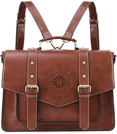 ECOSUSI Laptop Backpack for Women, Messenger Satchel Fits 15.6 Inch Laptop | Amazon (US)
