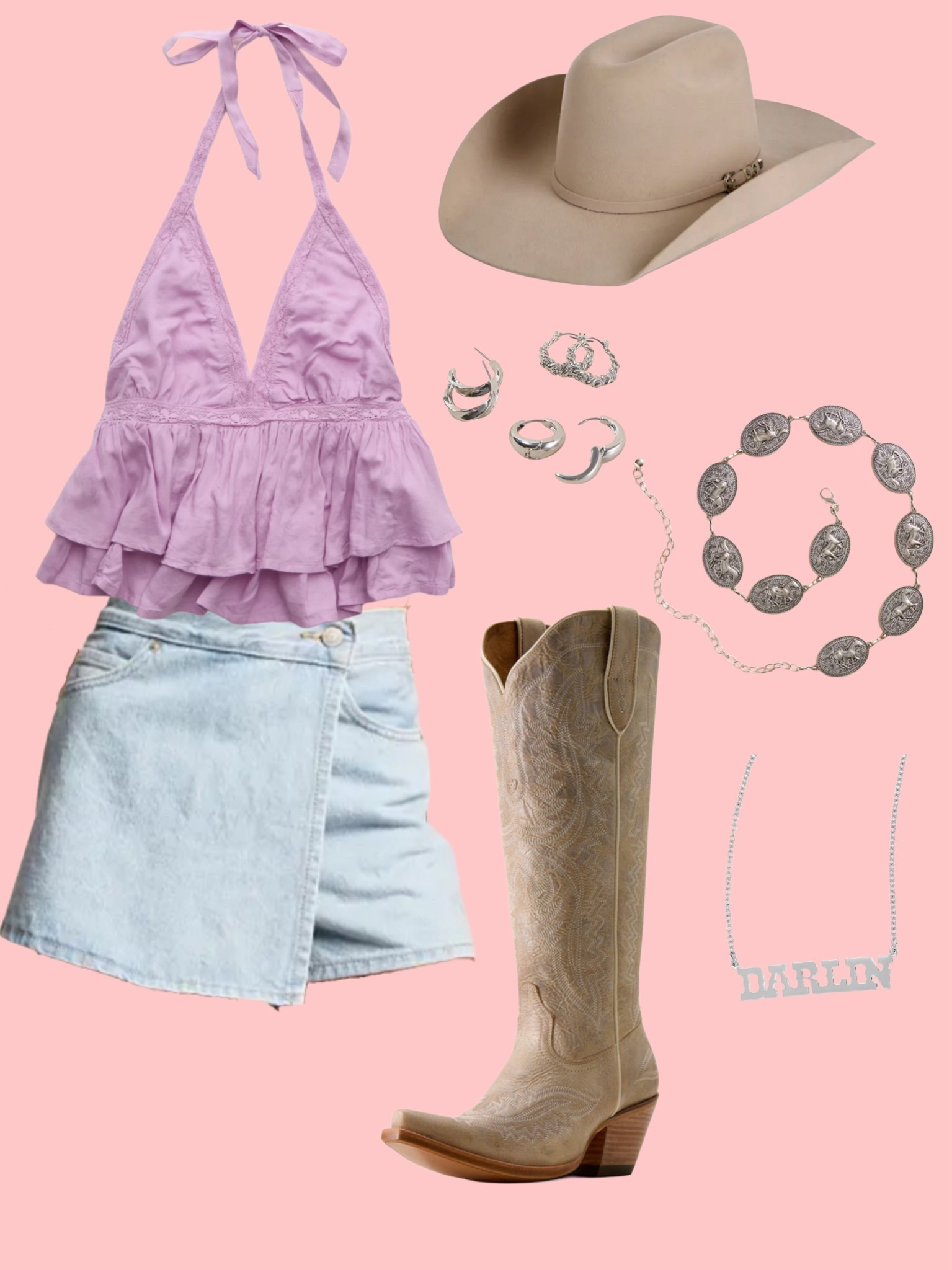 Summer country concert outfit inspo! The color of the halter top is so fun and pretty! New tan color in the boots 🤠

#LTKFestival #LTKSeasonal #LTKootd