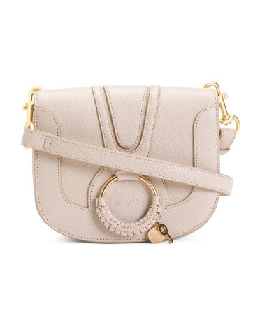 Hana Flap Over Leather Crossbody | TJ Maxx
