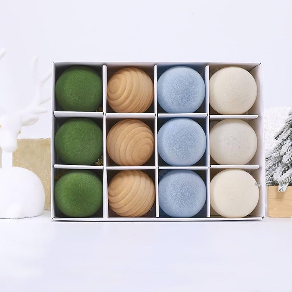 12Pcs Velvet Christmas Balls Christmas Tree Decorations, 2023 Upgrade 2.4 Inch Flocked Christmas ... | Amazon (US)