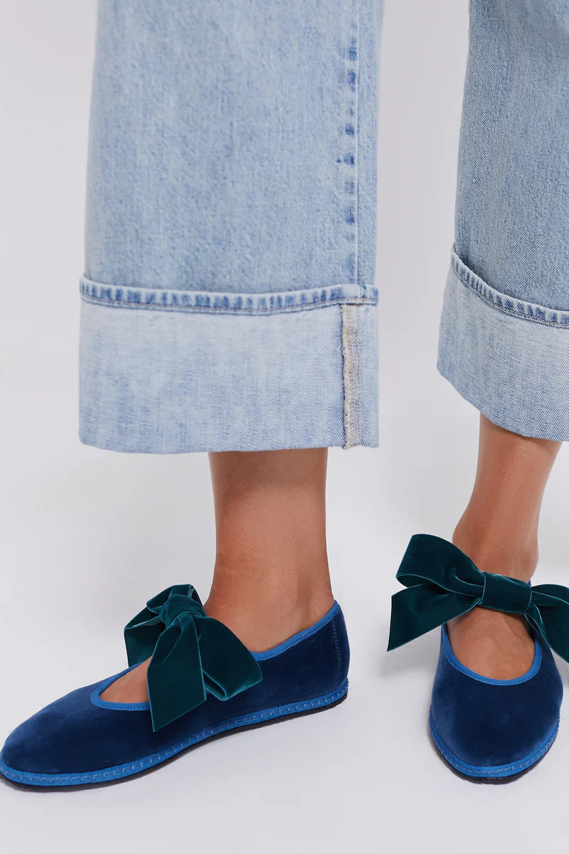 Blue Bow Strap Delfina Mary Janes | Tuckernuck (US)