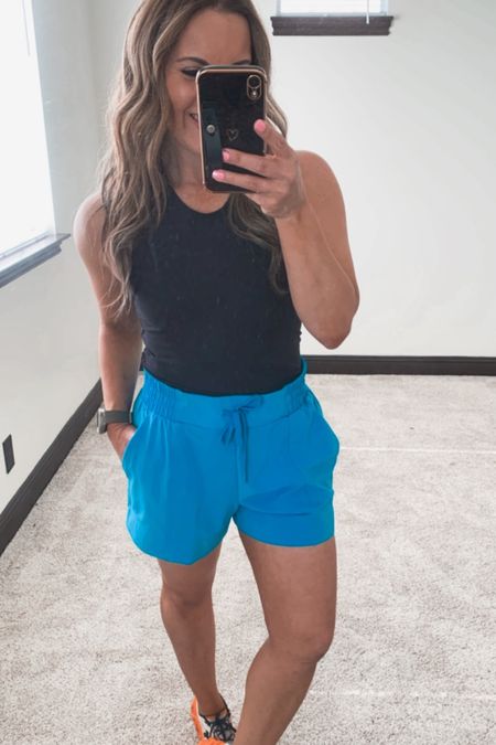 These shorts are so good like  as good as some of my Lululemon shorts and these are only $20! They have a 4 way stretch, moisture dry wicking material the waistband is so soft. They are water repellent and UPF50+ I have on a small  

#LTKFitness #LTKFindsUnder50 #LTKSaleAlert