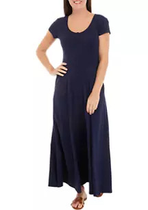 Short Sleeve Henley Dress | Belk