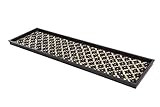 Anji Mountain AMB0BT4F-005 Rubber Boot/Shoe Tray with Coir, Fits 4 Pair (46.5" Wide), Black and Ivor | Amazon (US)