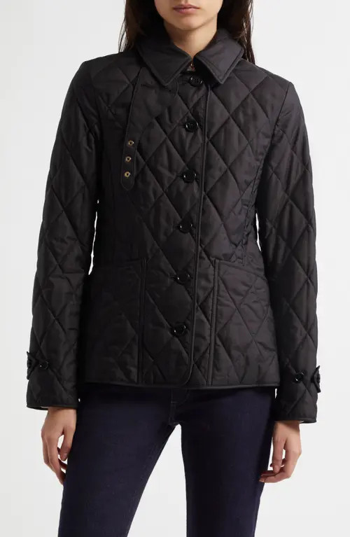 burberry Fernleigh Quilted Jacket in Black at Nordstrom, Size Small | Nordstrom