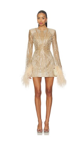 Tokyo Mini Dress in Gold | Revolve Clothing (Global)