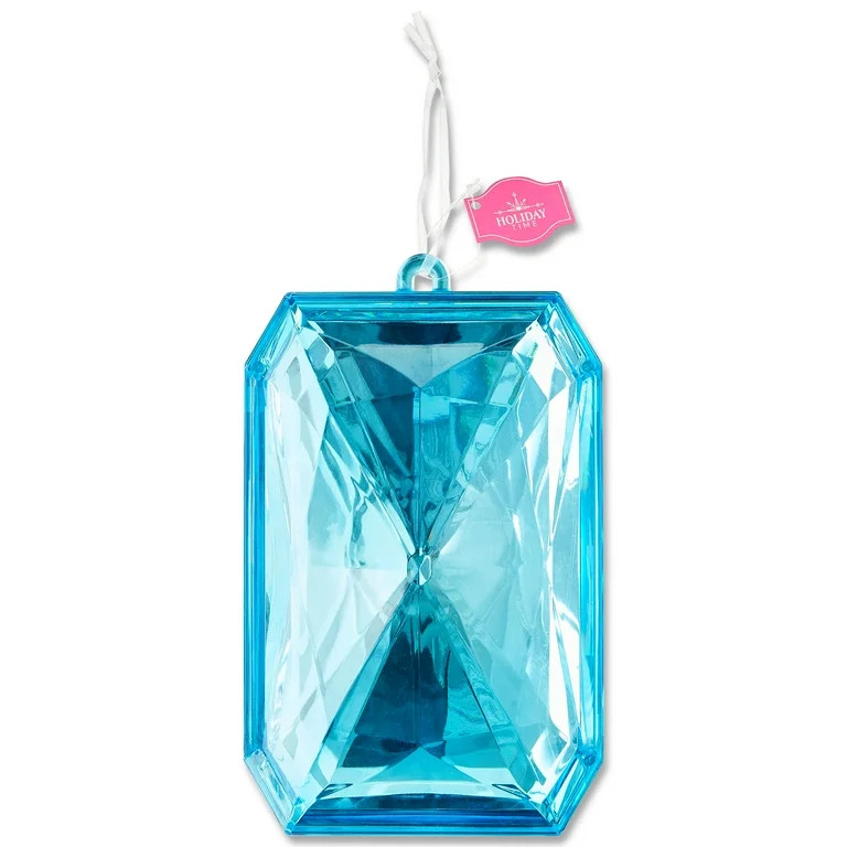 Blue Jumbo Gem Christmas Ornament, 7", by Holiday Time | Walmart (US)