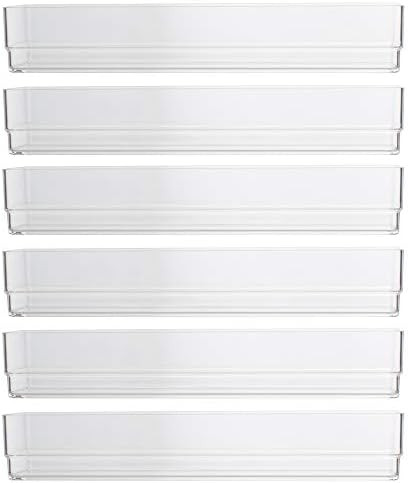 STORi Clear Plastic Drawer Organizers 9" x 3" x 2" | Set of 6 | Amazon (US)