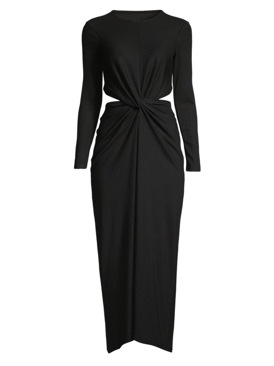 Odelia Twisted Cut-Out Ribbed Maxi Dress | Saks Fifth Avenue