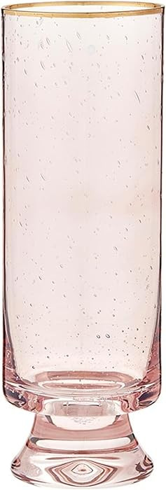 Santa Barbara Design Studio Gold Rimmed Champagne Glass, 11-Ounces, Blush Pink Seeded | Amazon (US)