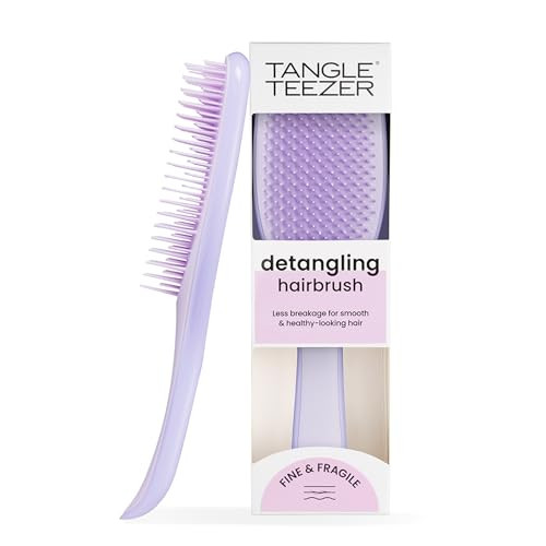 Tangle Teezer Fine and Fragile Ultimate Detangler Hairbrush for Coloured, Fine & Thin Hair - Two-Tiered Soft Flex Teeth Reduce Breakage & Pulling - Gentle on Delicate Hair - Hypnotic Heather | Amazon (UK)