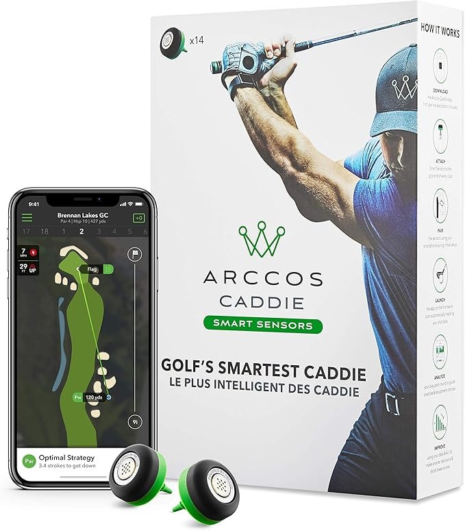Arccos Caddie Smart Sensors Featuring Golf's First-Ever A.I. Powered GPS Rangefinder | Amazon (US)
