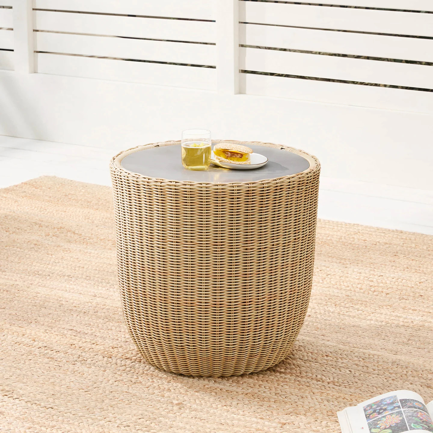 Liana Rattan Outdoor Side Table | Rattan Patio Seating | Chita