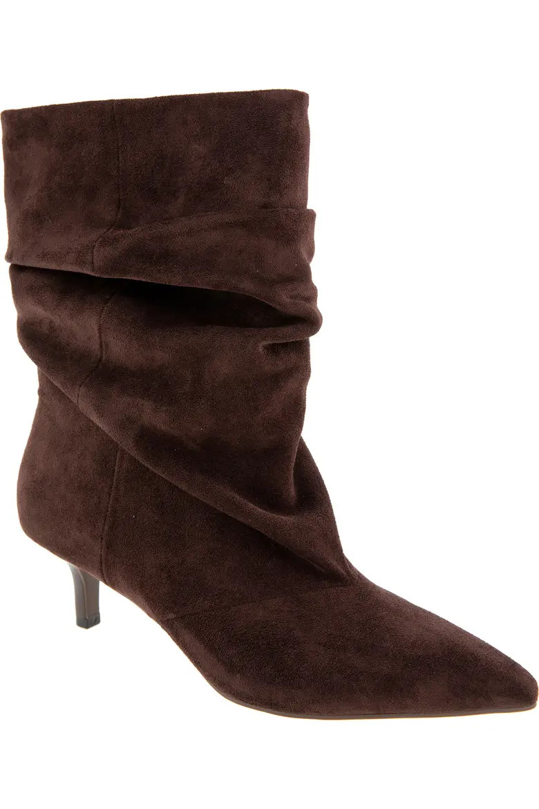 Dalles Kitten Heel Pointed Toe Scrunch Bootie (Women) | Nordstrom | Nordstrom