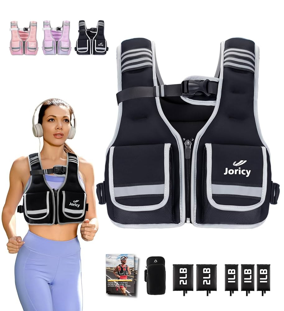 Weighted Vest Woman Men 5-12lb/9-16lb/17-24lb/23-30lb Body Weight Vest with 5 Adjustable Weights ... | Amazon (US)