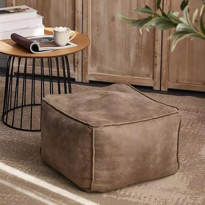 Bean Bag Chair Bean Bag Sofa Cover Double-seat Lazy Sofa Cover Faux Suede Leather Bean Bag Pouf S... | Amazon (US)