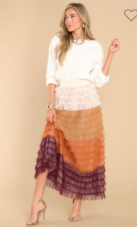 Fall looks
Fall outfits
Fall styles
White sweatshirt
Fun fall skirts
Maxi skirts
Fall skirts
Ruffle skirts

#LTKstyletip #LTKfindsunder100 #LTKfindsunder50