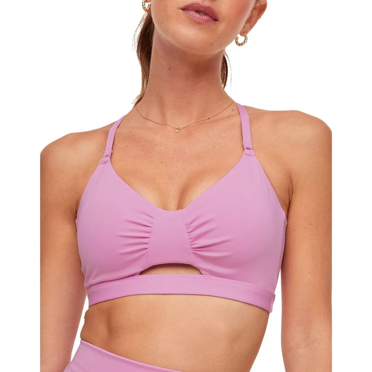 Adore Me Women's Lotus Low Support Ruched Bra Sports Bra Activewear | Target