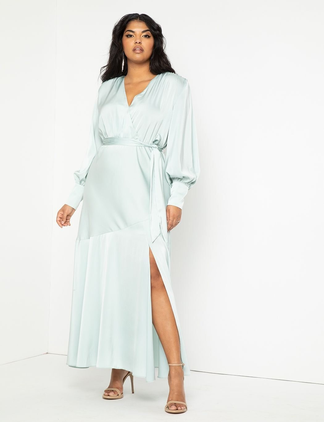 Satin Maxi Dress | Women's Plus Size Dresses | ELOQUII | Eloquii