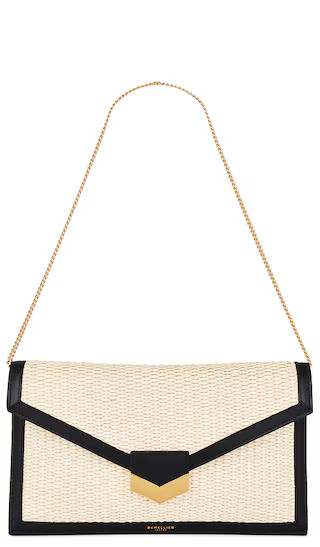 London Clutch in Natural Raffia & Black Smooth | Revolve Clothing (Global)