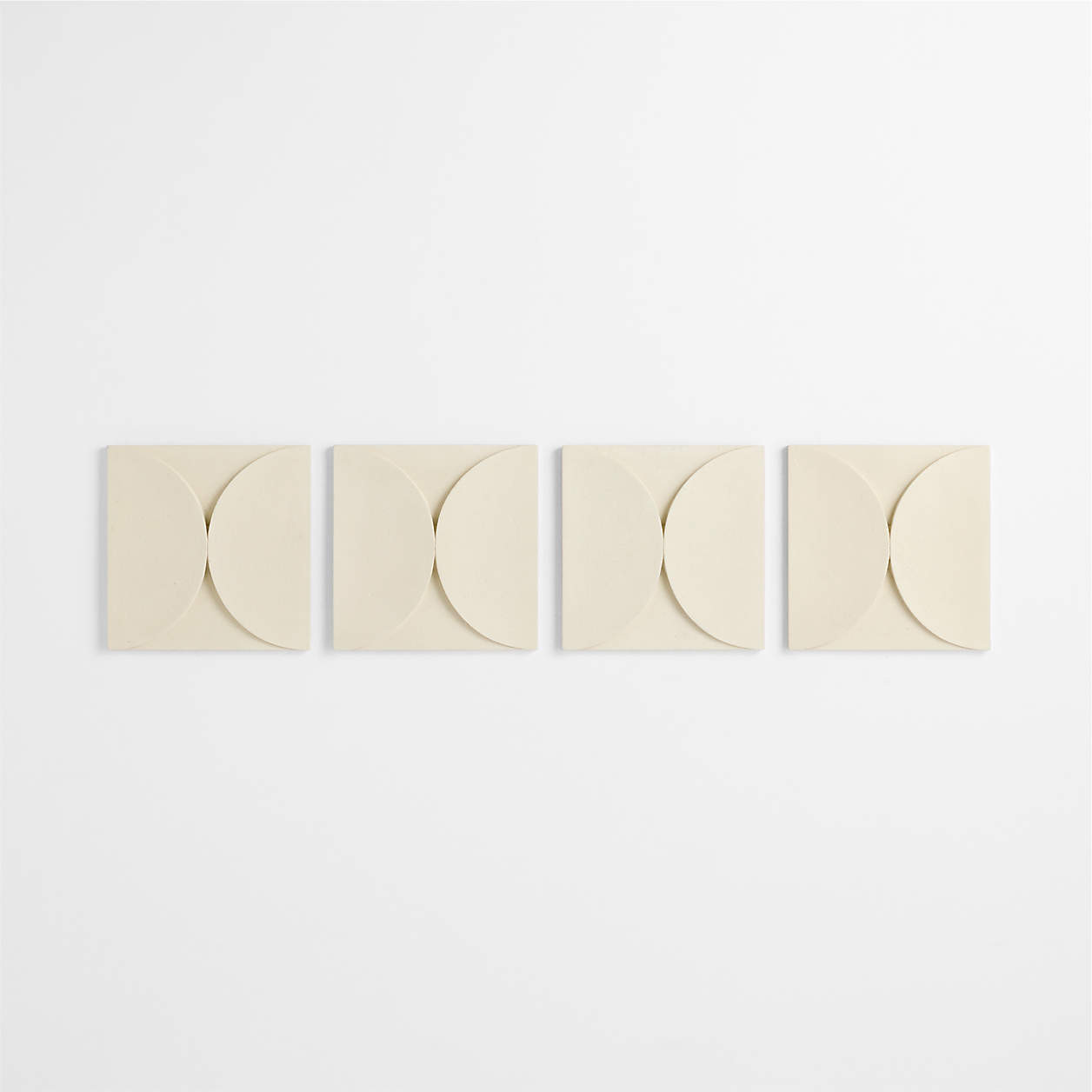 Riverside Semi Circles Wall Art Tiles Set of 4 | Crate & Barrel | Crate & Barrel
