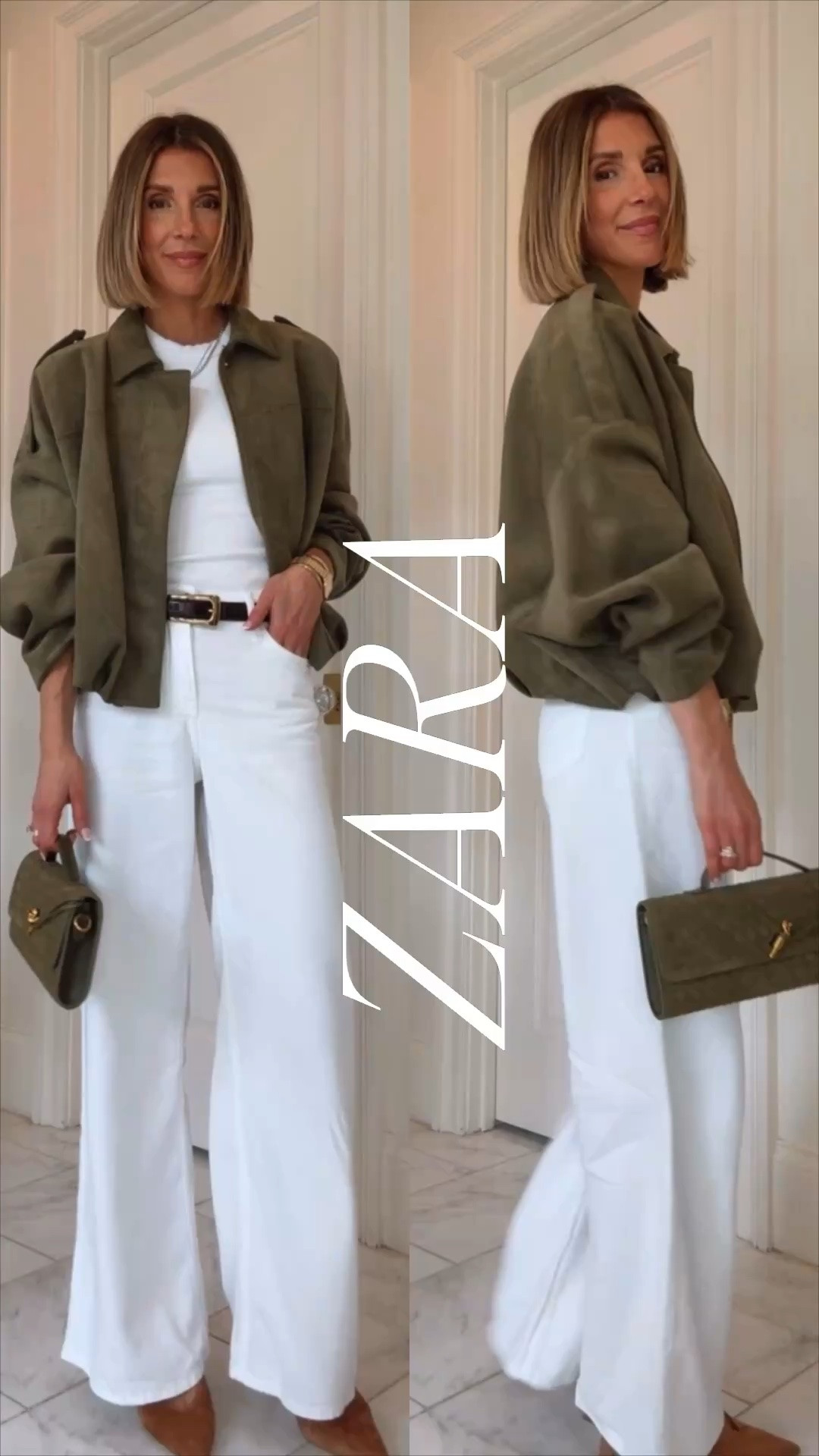 This viral jacket from Zara is back in stock! I'm wearing size small