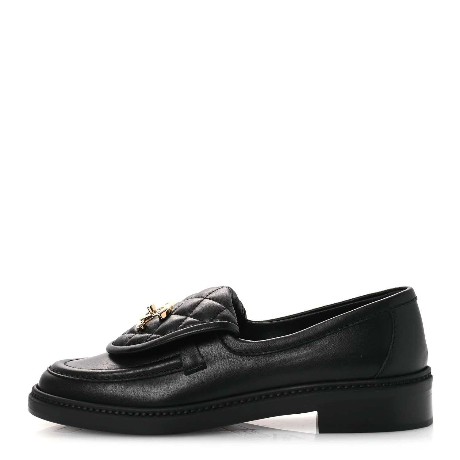 Lambskin Quilted CC Turnlock Loafers 36.5 Black | FASHIONPHILE (US)