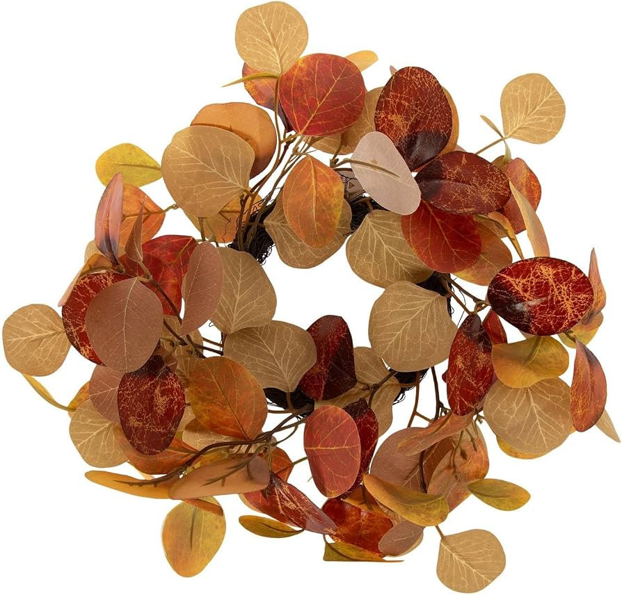Hobby Lobby Artificial Fall Leaf Candle Ring Wreath, 13 x 13 inches | Amazon (US)