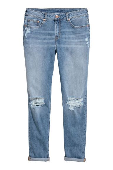 H & M - Boyfriend Slim Low Jeans - Blue | H&M (US + CA)