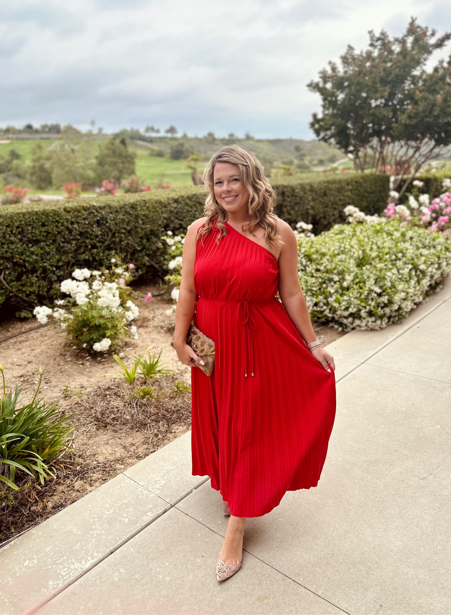 This one shoulder dress is so flattering for a short curvy midsize girl like me. The lines on the dress add length and the tie waist belt add dimension. The one shoulder also elongates my chest area creating such and all around elegant look.


I chose this Amazon find for a gloomy June wedding in Los Angeles, but the majority of people chose neutral or dark colors. Being a Floridian gal, I always opt for bright colors or florals because that’s what looks great with my blonde hair, tan skin and bright surroundings in my home state FL.

Midsize dress
Wedding guest dress
Midsize wedding guest
Amazon find
Amazon dress
Amazon wedding guest dress
Amazon dresses
One shoulder dress
Affordable dress
California wedding guest

#LTKFind #LTKstyletip #LTKcurves