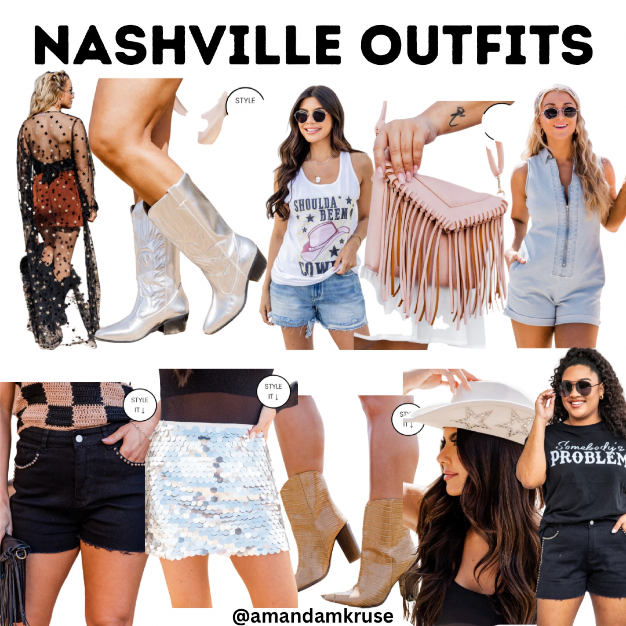 Country concert. 
Nashville outfits.
Festival outfits.
Cowgirl boots.
Sequin skirt.
Graphic tee.
Denim romper.
Cowgirl hat.


#LTKunder100 #LTKunder50 #LTKFind