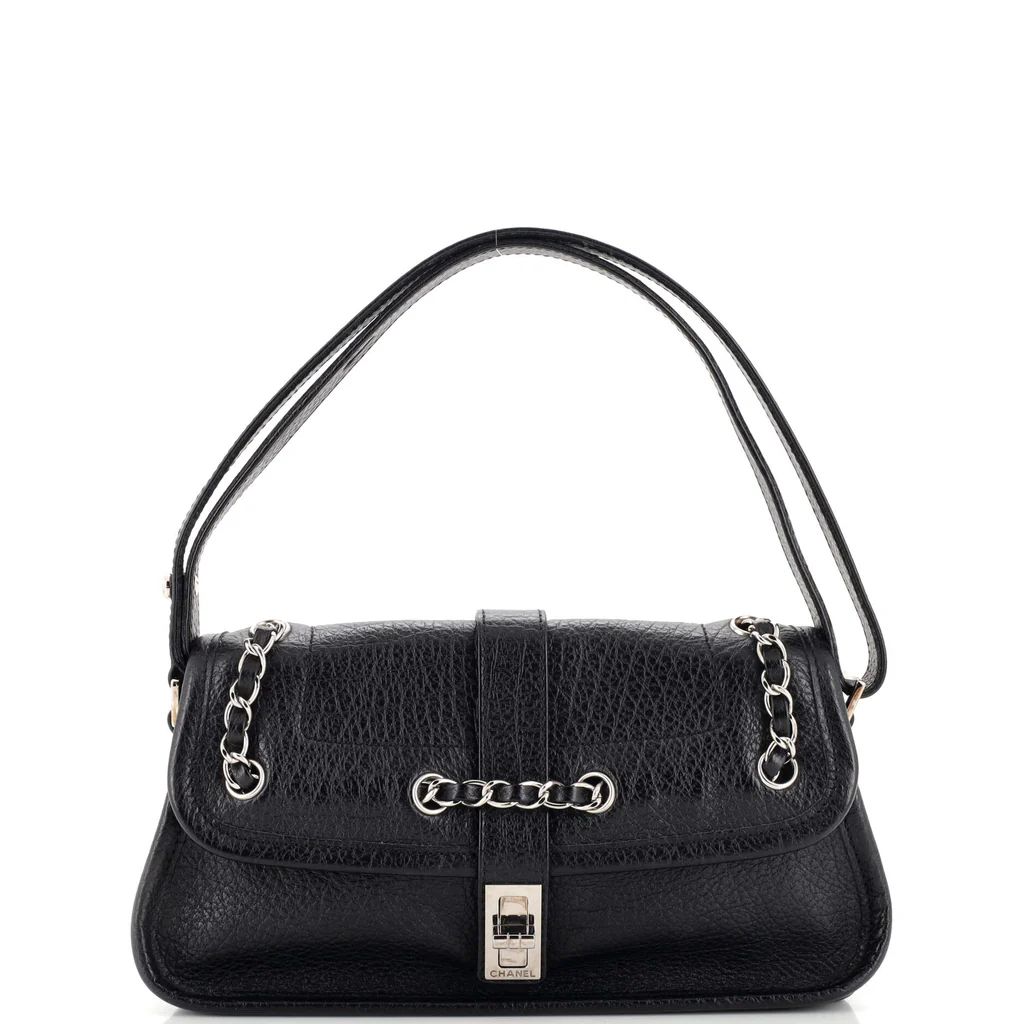Vintage Mademoiselle Lock Flap Bag Leather Small | Rebag