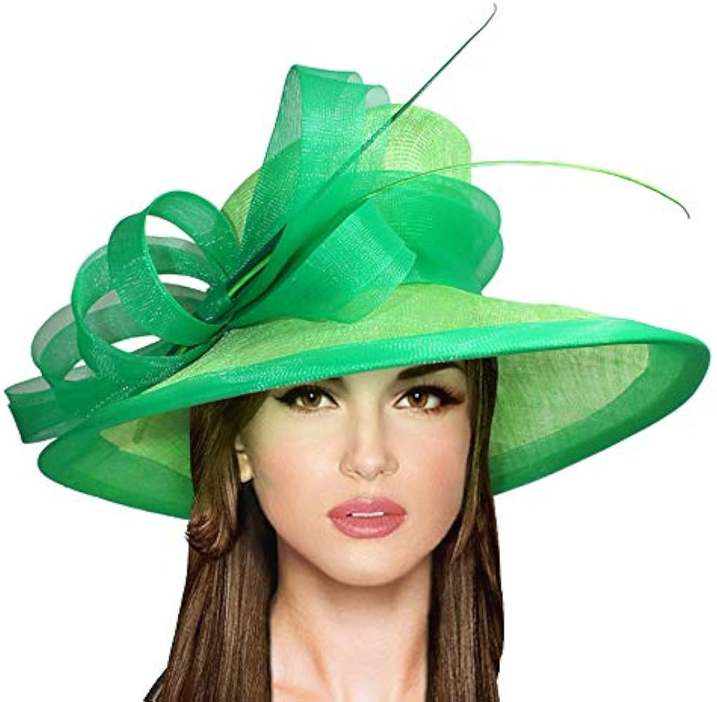 Mr. Song Millinery Derby/Ascot Wide Brim Sinamay Hat DH276 | Amazon (US)