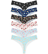 DEANGELMON Seamless Thongs for Women No Show Thong Underwear Women Comfortable Multiple Pack | Amazon (US)