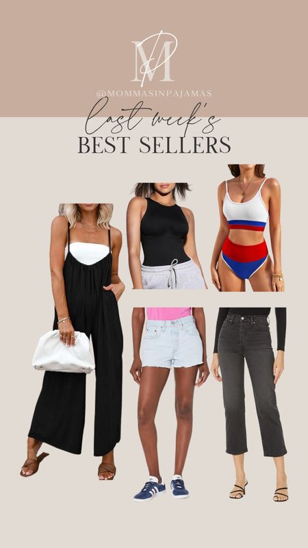 Last week’s best sellers! Petite friendly overall style jumpsuit, high neck sleeveless shaping bodysuit, bigger bust approved bikini from Amazon that I’m obsessed with, Levi’s 501 original shorts, and petite friendly Levi’s straight ankle jeans


#LTKstyletip #LTKswim #LTKfindsunder50